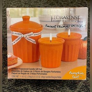 ✨2/$10✨NIB-Pumpkin Tart (3) Candle Set-FLORASENSE